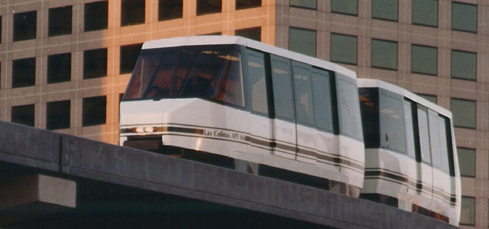 Two APT cars near Bell Tower Station.