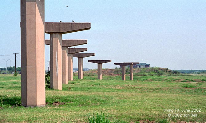 Stonehenge-like guideway supports for the cancelled red line expansion. (Photo credit: Jon Bell&rsquo;s transit blog)